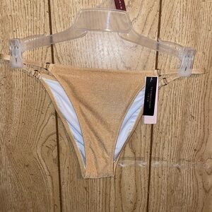 Victoria’s Secret Super Cheeky Gold Shimmer Swim Bottoms